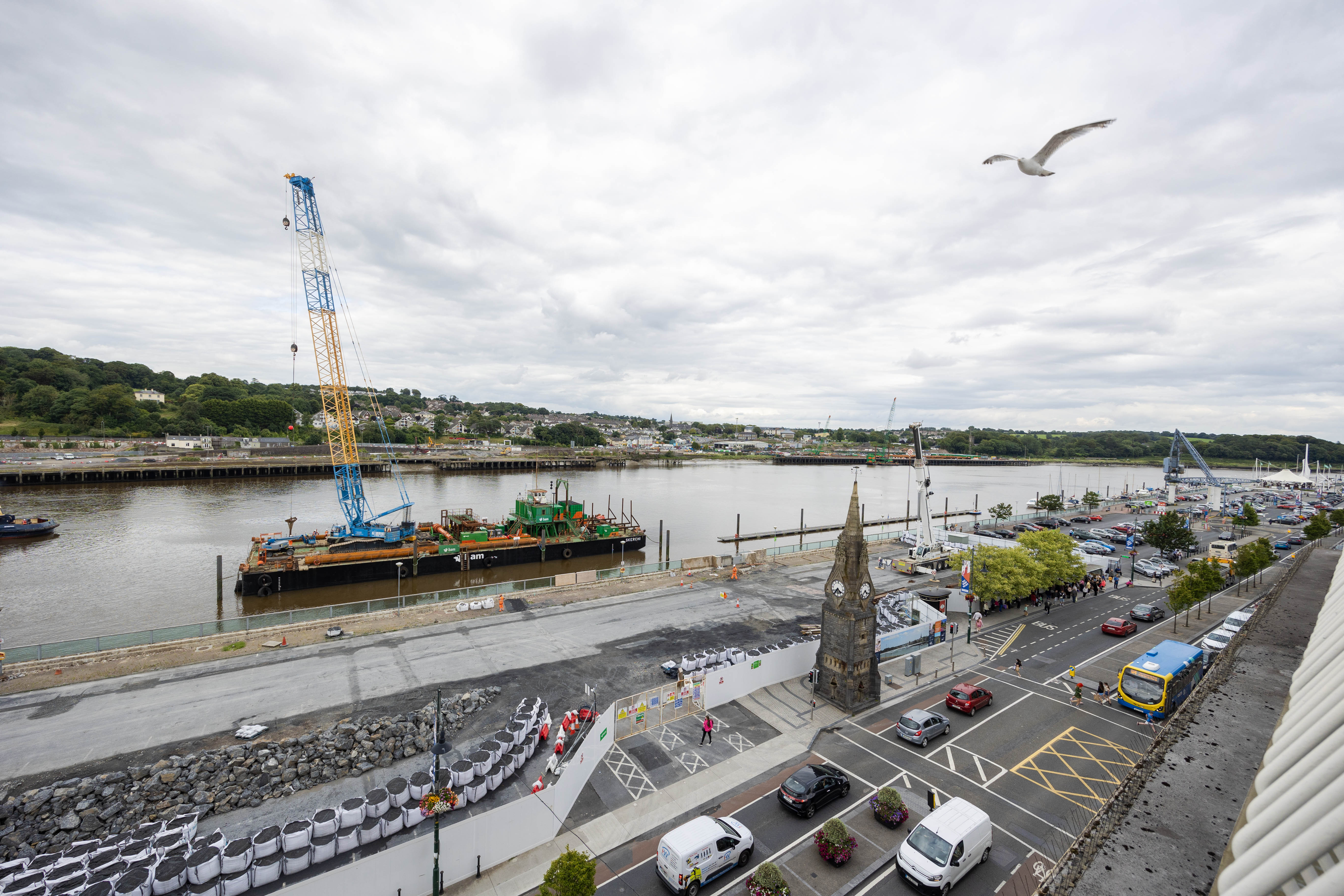 Waterford North Quays - Skerchi Barge for Sustainable Transport Bridge works